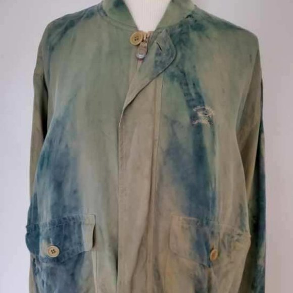 PAUL Shark Yachting Silk green tan beige Navy Red Mens Med Womens large Jacket